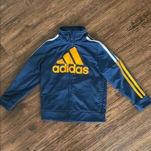 Adidas Navy and Yellow Kids Track Jacket